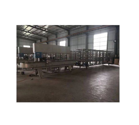 Linha de produção de túneis de endurecimento de extrusão de cones de gelados de nozes com capacidade de 12000pcs/h