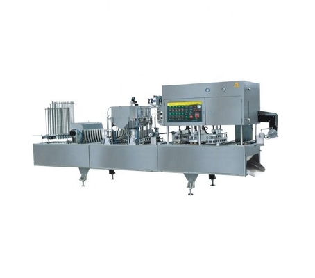 Máquina pneumática de enchimento e vedação de copos de água mineral suco de iogurte gelado