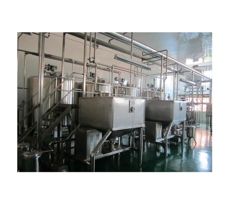 Linha industrial de produção de leite de soja de 2000L/H com capacidade variável e tamanho padrão