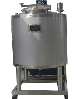 Tanque de refrigeração de leite de aço inoxidável de processamento de 200L com potência de 5,5 kW