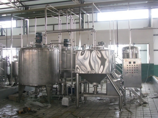 Linha automática de processamento de iogurte orgânico completo Pasteurizante Congelante Homogeneizante