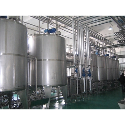 Linha de produção completa de iogurte com sabor com capacidade de 12000 kg e embalagem em saco