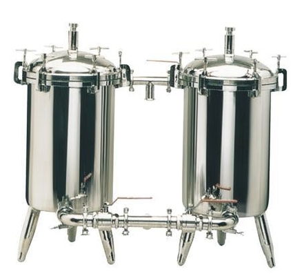 Após-serviço Manutenção em campo Filtro duplex de leite de aço inoxidável para bebidas alimentares