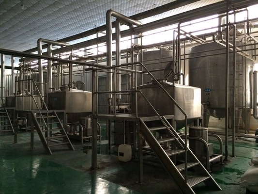 Linha de produção de iogurte mexido 500L/H para processamento de leite líquido fresco