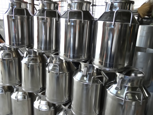 Churn de leite de aço inoxidável isolado 9,5 kg Capacidade para as necessidades do cliente