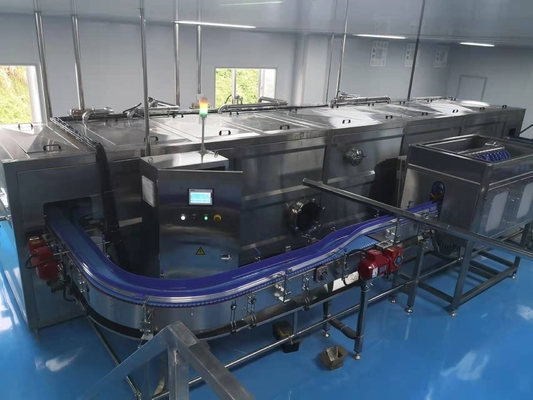 Conveyor de correia personalizado para linha de produção de água em planta de processamento de suco projetado
