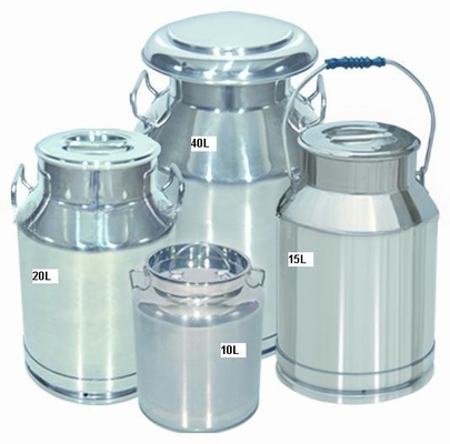Alimentos sanitários 8 kg Capacidade lata de leite de aço inoxidável com espelho polido exterior
