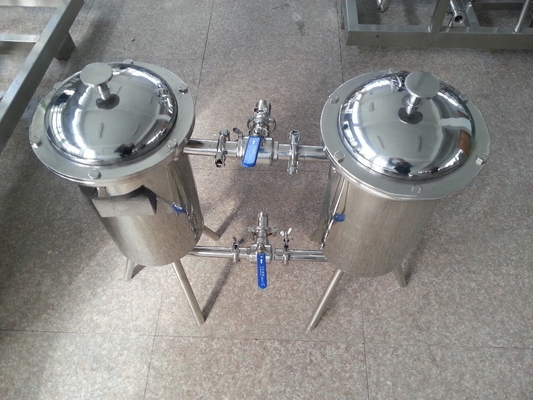 Filtro de leite pasteurizado duplex de aço inoxidável para serviços de manutenção e reparação em campo