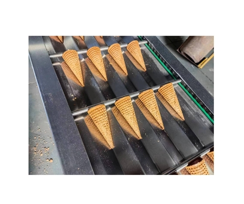 2.2kw máquina de fazer waffles de ovo gelado linha de fabricação de waffle de taça