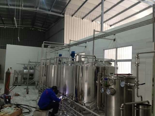 Instalação de fabrico Linha de processamento automática de sumo de cana de açúcar de 1000L/H para produção