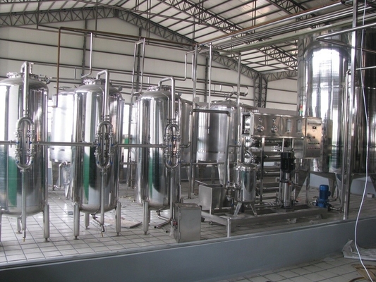 Instalação de fabrico Linha de processamento automática de sumo de cana de açúcar de 1000L/H para produção