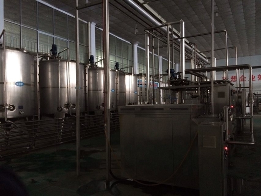 380V/440V Linha de produção de leite de leite de 2000L/H totalmente automática com serviço de instalação