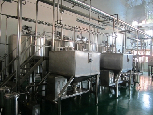 Linha de produção de leite pasteurizado UHT com embalagem asséptica 2000L/H