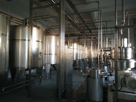 Linha de produção de leite pasteurizado UHT com embalagem asséptica 2000L/H