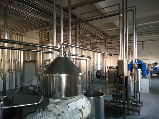 Linha de produção de leite pasteurizado UHT com embalagem asséptica 2000L/H