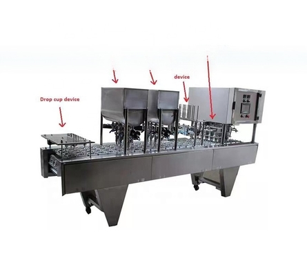 4000 xícaras Velocidade de embalagem Milk Yogurt Cup Filling Sealing Machine a 0.8MPa pressão atmosférica