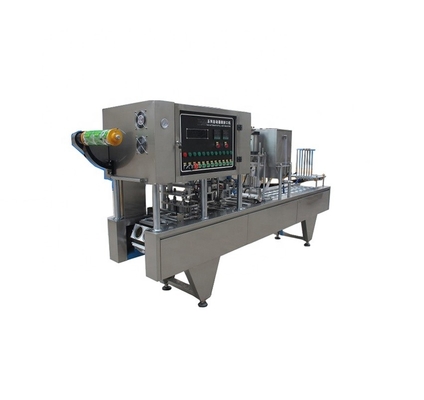 Máquina pneumática de enchimento e vedação de copos de água mineral suco de iogurte gelado