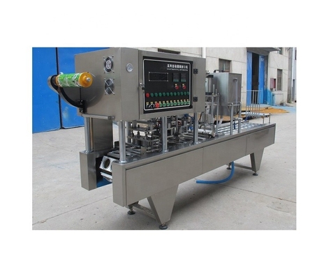 Máquina pneumática de enchimento e vedação de copos de água mineral suco de iogurte gelado