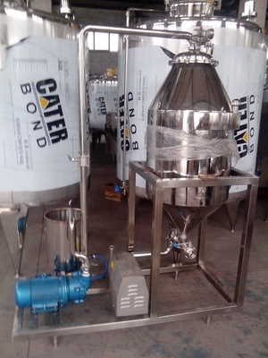 Desaerador a vácuo de leite de cabra fresco de 1000 l/h de volume para processamento profissional de leite