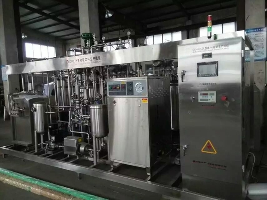 Linha de processamento de leite aromatizado de pequena escala de 200L/H com alta tensão e design compacto