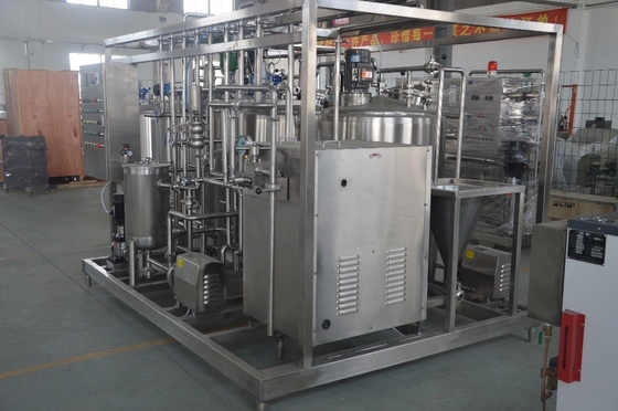 Linha de processamento de leite aromatizado de pequena escala de 200L/H com alta tensão e design compacto