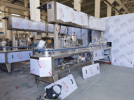 220v/380v Full Automatic 6000 pcs/hr Estação de processamento de barras de sorvete 9500 KG