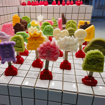 Linha de produção automática de 3000 peças/hora de gelados de frutas e gelados para locais cênicos