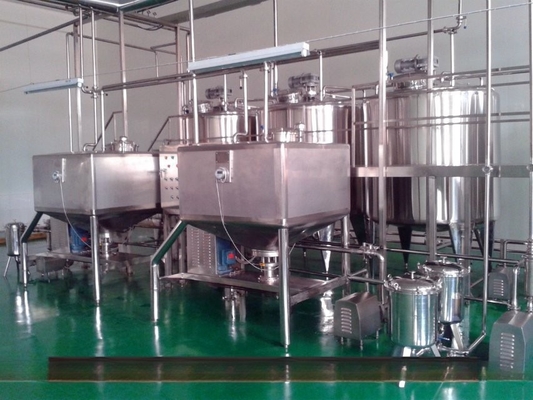 Fábrica de fabricação 3000L/H Linha de produção de produtos lácteos para sorvete de iogurte de leite e kéfir