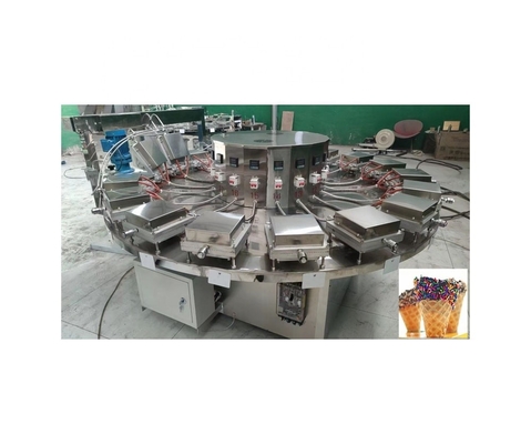 Máquina avançada de fabricação de cone de açúcar laminado para biscoito de waffle gelato Capacidade 280 kg