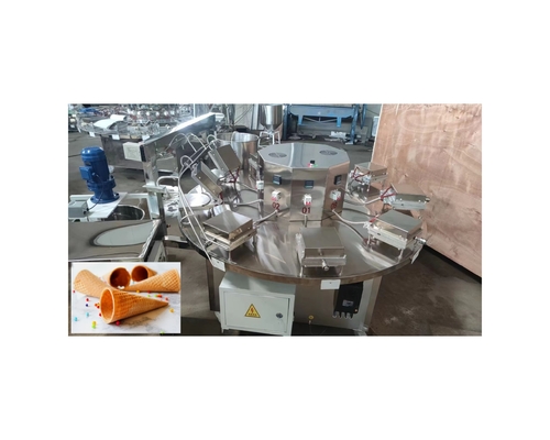 Máquina avançada de fabricação de cone de açúcar laminado para biscoito de waffle gelato Capacidade 280 kg