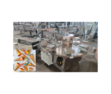 Máquina avançada de fabricação de cone de açúcar laminado para biscoito de waffle gelato Capacidade 280 kg