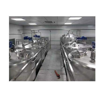 Linha de processamento de leite polido espelho para produção suave e consistente de leite de aveia