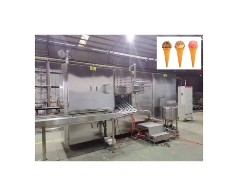 150 kg/h de capacidade Wafer Cone máquina de panificação com tensão e desempenho personalizados