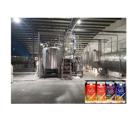 Linha de processamento de leite de soja orgânico com material de aço inoxidável 304/316L