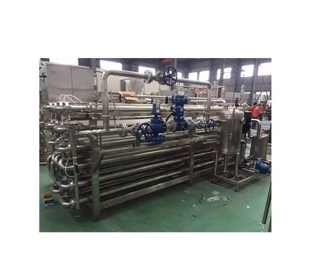 Máquina de pasteurização por tubo em tubo para pasta de tomate a temperatura de entrada 20-30°C