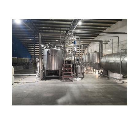 Máquina de produção de leite de soja PLC Linha de processamento de leite aromatizado com aço inoxidável 304/316L