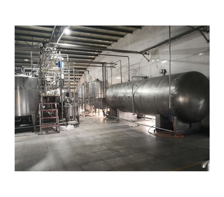 Máquina de produção de leite de soja PLC Linha de processamento de leite aromatizado com aço inoxidável 304/316L