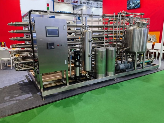 7Máquina de esterilização de tubos UHT de 0,5 kW para processamento de polpa de manga concentrada