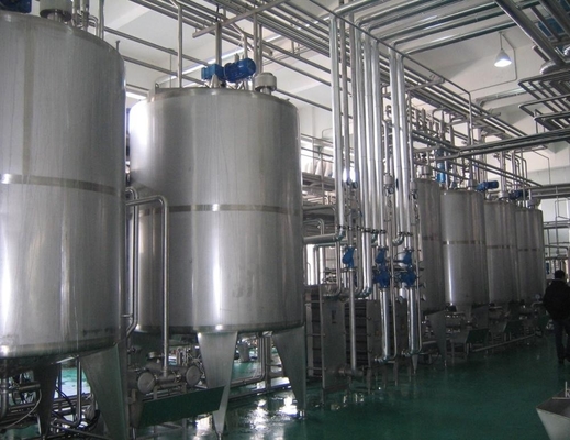 Instalação de produção de leite fresco 1000L/H Linha de processamento de leite de coco com tensão personalizada