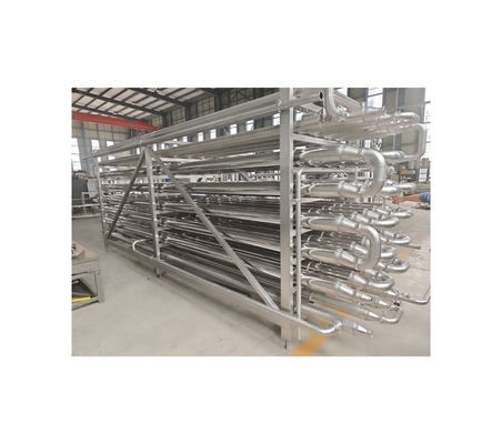 7Máquina de esterilização asséptica de tubo em tubo, controlada por PLC, de 0,5 kW para pasta de morango