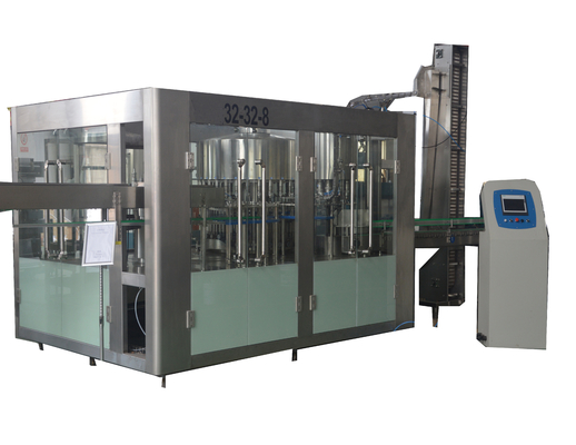 Indústria 32-32-8 Embalagem de água em garrafas Lavar máquina de enchimento de tampa Produção automatizada