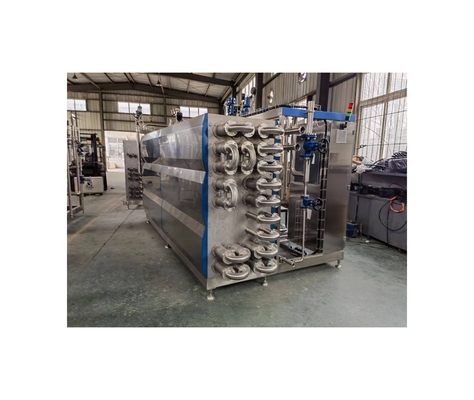 Esterilizador tubular UHT para linha de processamento de leite com função de PLC e pasteurização