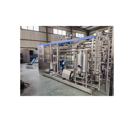 Esterilizador tubular UHT para linha de processamento de leite com função de PLC e pasteurização