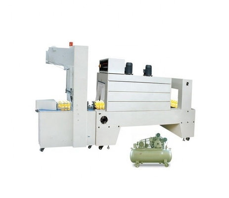 Máquina de embalagem de filmes de encolhimento de garrafas semi-automática a motor elétrico