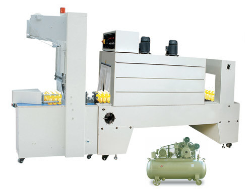 Máquina de embalagem de filmes de encolhimento de garrafas semi-automática a motor elétrico