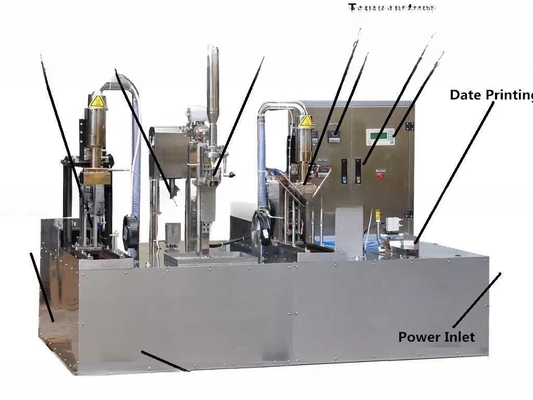 Máquina de enchimento de cartão superior de 500b/h para armazenamento a temperatura normal