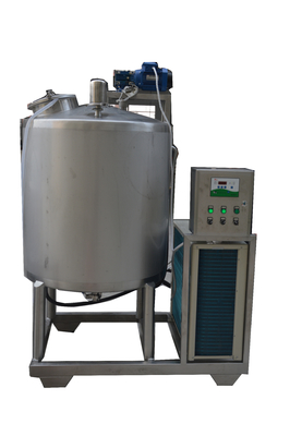 Tanque de refrigeração de leite de aço inoxidável de processamento de 200L com potência de 5,5 kW