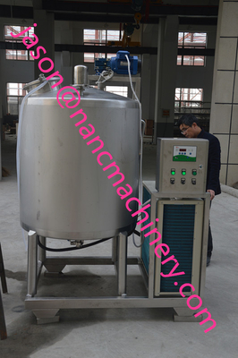 Tanque de refrigeração de leite de aço inoxidável de processamento de 200L com potência de 5,5 kW