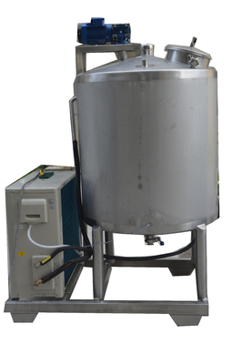Tanque de refrigeração de leite de aço inoxidável de processamento de 200L com potência de 5,5 kW