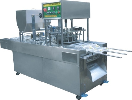 Máquina pneumática de enchimento e vedação de copos de iogurte com sabor para copos de plástico